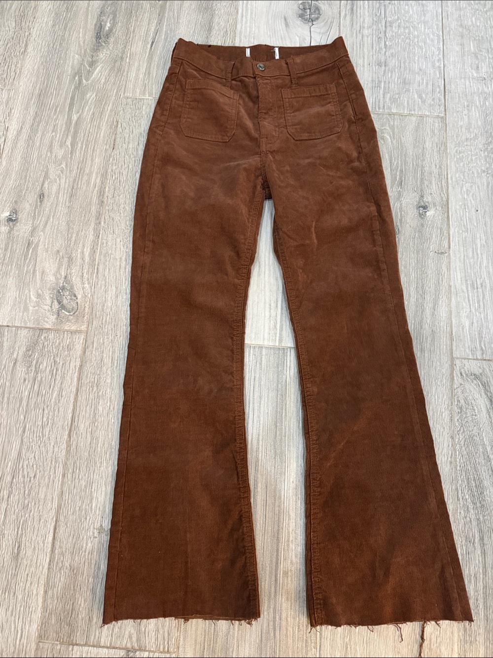 GAP Brown Corduroy Jeans with raw hem